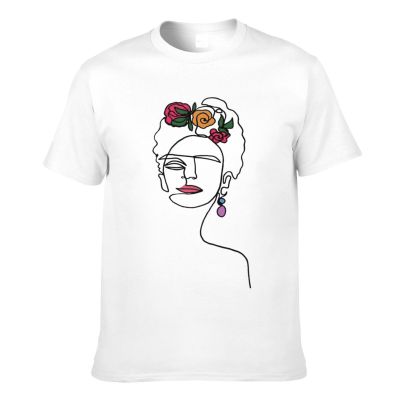 Frida Kahlo Abstract One Line Drawing Mens Short Sleeve T-Shirt