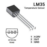 ไอซี เซนเซอร์อุณหภูมิ LM35 TO-92 IC Centigrade Temperature Sensor เครื่อง วัดอุณหภูมิ