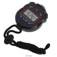 Classic Digital Professional Handheld LCD Chronograph Sports Stopwatch Timer Stop Watch with string