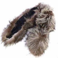 No Brand Tippett scarf with fox fur fur brown Direct from Japan Secondhand