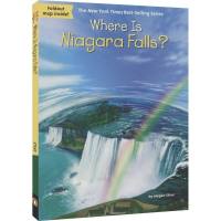 Where is Niagara Falls natural geography English encyclopedia series series Niagara Falls 6-12 years old black and white illustrations with color folding map English original childrens books