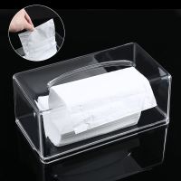 Acrylic Clear Tissue Box Cover Transparent Rectangular Napkin Paper Holder Storage Case Table Hotel Home Decor