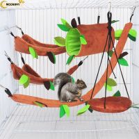 Soft Plush Hammock for Hamster Rats Rodent Small Animal Pet Toys Swing Forest Ropeway Cage Decoration Pets Accessories Beds