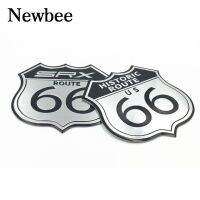 ป้ายสติกเกอร์โลหะ3D แต่งรถ QQ-013 Newbee สำหรับคาดิลแลคป้ายเครื่องหมายบนถนน66เส้นทางประวัติศาสตร์อเมริกาดีคอลสำหรับจักรยานยนต์โลโก้