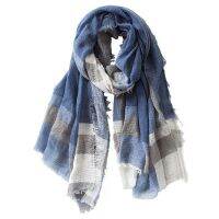 【Miki Xinyuan】 BritishPlaid ผู้ชาย Scarf2022แฟชั่นคลาสสิกสำหรับผู้ชายผู้หญิงผ้าพันคอแคชเมียร์เลียนแบบพู่