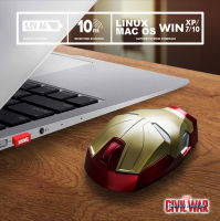 The Marvel Mouse Ant Man เมาส์ออปติคอลเล่นเกมแบบไร้สายสีดํา