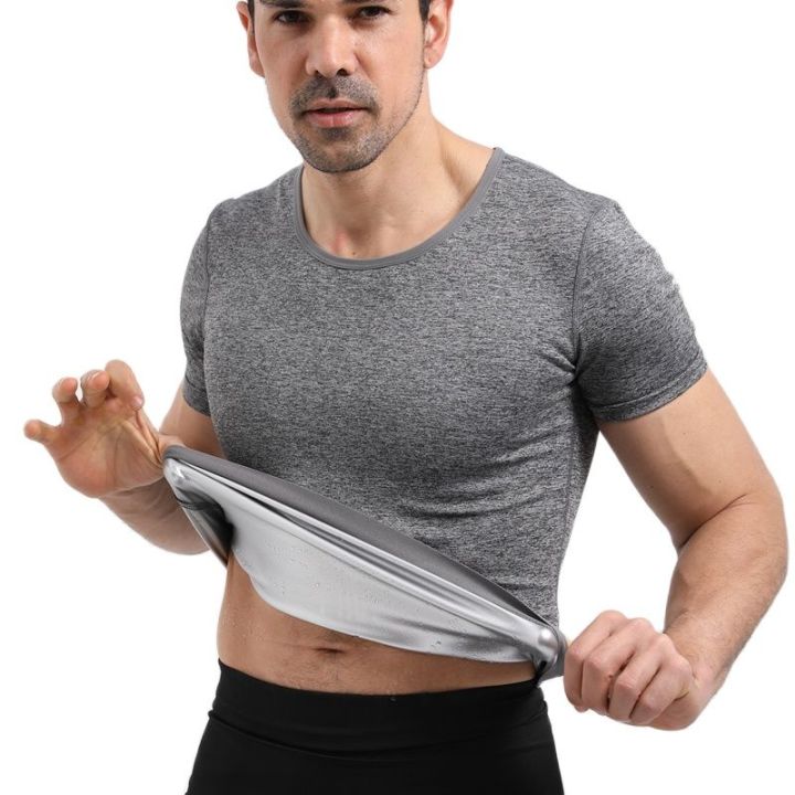 ผู้ชายซาวน่าสูทดักจับความร้อน-shapewear-เหงื่อ-body-s-haper-เสื้อกั๊ก-slimmer-ท้องการบีบอัดความร้อนยอดนิยมออกกำลังกายเสื้อออกกำลังกาย