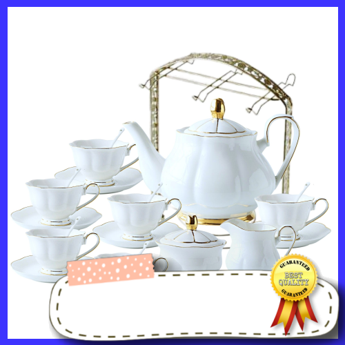 [ Local Ready Stocks ] White English Teapot Set Tea Set English Style 6