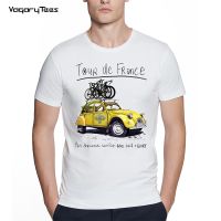 Road Trip T Shirt Riding Bicycle Cycling Tshirt Outdoor Car Print Tshirt Creative Road Bike White Hipster Man Gildan