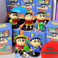Wannou Crayon Shin-Chan ชุดประจำวันของเล่นตาบอด3ชิ้นหุ่นตัวการ์ตูนทันสมัยเครื่องประดับของขวัญ Xiaokui Peripl
