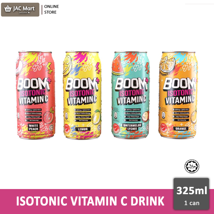 BOOM+ ISOTONIC VITAMIN C DRINK (ORANGE / WHITE PEACH / WATERMELON