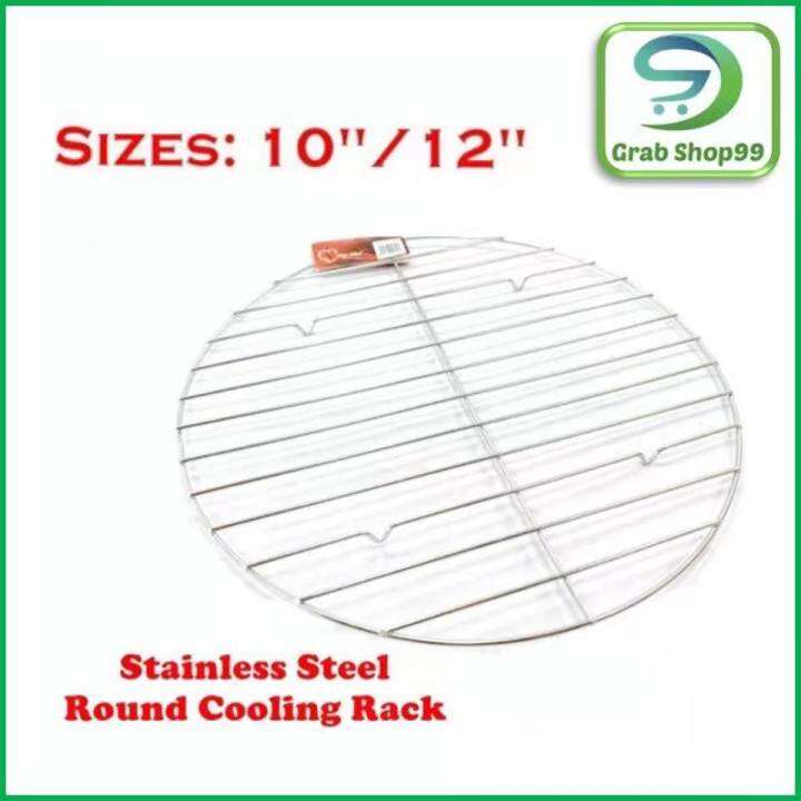 ROUND STAINLESS STEEL COOLING RACK 12"/10" INCHES Lazada