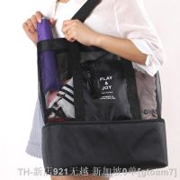 hot【DT】◐❆  Capacity Mesh Transparent Double-layer Preservation Large Beach Tote Snacks