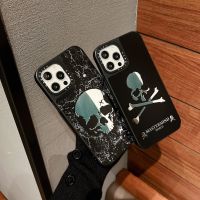 Luxury Mirror Skeleton Phone Case For iPhone 14 Pro Max 13 12 11 Pro X XS XR Max 6 7 8 Plus Bumper Shockproof Skull Cover Coque