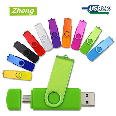 Portable OTG USB Flash Drive 64GB USB 2.0 Rotate Pen drive for Android phone