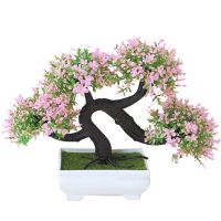 【YF】✉♂№  Artificial Bonsai Small Pot Fake Flowers Potted Ornaments Room Table Decoration Hotel Garden