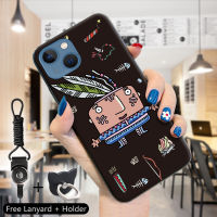 Case4you เคสสำหรับไอโฟน15 Pro Max 15 15 Pro แหวนใส่นิ้วสายคล้องคอลายการ์ตูนคนเผ่าพื้นเมืองอินเดียนดึกดำบรรพ์ปลอกเคส TPU ซิลิโคนนิ่มเคสใส่โทรศัพท์