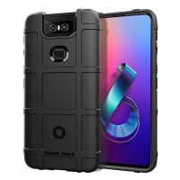 (PANG TECH)ฝาครอบป้องกันการกระแทกปกป้องทุกส่วนของเคสซิลิโคนสำหรับ Asus Zenfone 6 (สีดำ)