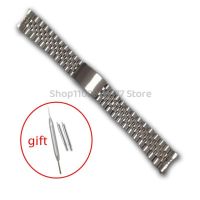 Jubilee 18mm 19mm 20mm 316L Stainlee Steel Vintage Curved End Silver Watch Strap Band Fit for RLX 16013 16200 1500 5500 Watch