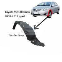 KLNU แผ่นบังโคลนหน้าสำหรับ TOYOTA Vios NCP93 2008 2009 2010 2011 2012 2013ด้านหน้า Driver Fender Liner แผงด้านในพลาสติก Guard Shield