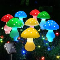 ✸ Novetly Solar Mushroom Light Garden Outdoor Decor 8 Modes Waterproof Mushroom Lamp Pathway Landscape Yard Easter Xmas Sunlight