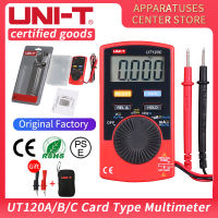 เครื่องวัดดิจิตอลขนาดเล็ก UNI-T UT120A ชุด UT120C UT120B LCD ดิจิตอลขนาดฝ่ามือเครื่องทดสอบมัลติมิเตอร์อัตโนมัติ DC AC Pocket