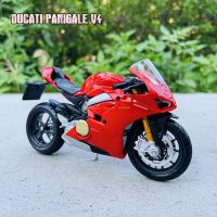 Bburago 1:18 Ducati PANIGALE V4 Alloy Diecast Motorcycle Model Workable Shork-Absorber Toy For Children Gifts Toy Collection