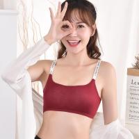 SanayBra (N050) บราสายอักษร โทนสีเข้ม ฟองน้ำถอดได้ อกอึ๋ม