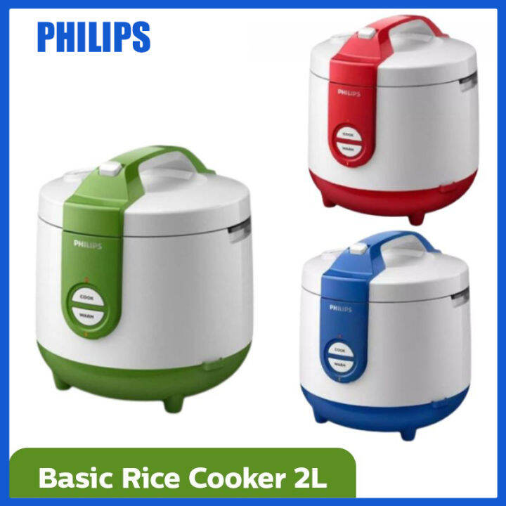 PHILIPS 2L Rice cooker 100 original HD3119 400Watt Hijau, biru