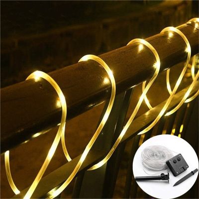 Outdoor Solar Led Light Rope String Lights 5M-32M Outdoor Solar Garland Waterproof Tube Lamp for Garden Christmas Decoration
