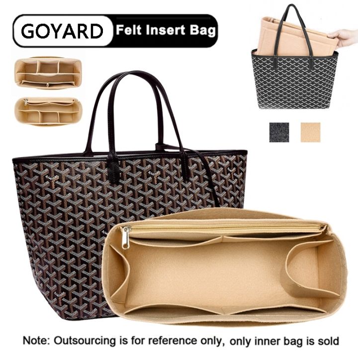 Felt Insert Organizer For Goyard GM PM Mini Tote Bag Womens Handbag Inner  Purse Travel Cosmetic Liner Bags Shaper