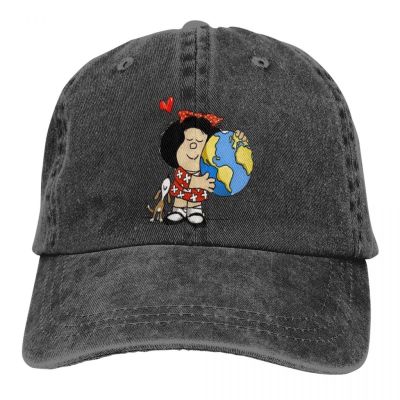 2023 New Fashion  Cap Sun Visor The Globe And Puppy Caps Mafalda Quino Manga Cowboy Hat Peaked Hats，Contact the seller for personalized customization of the logo