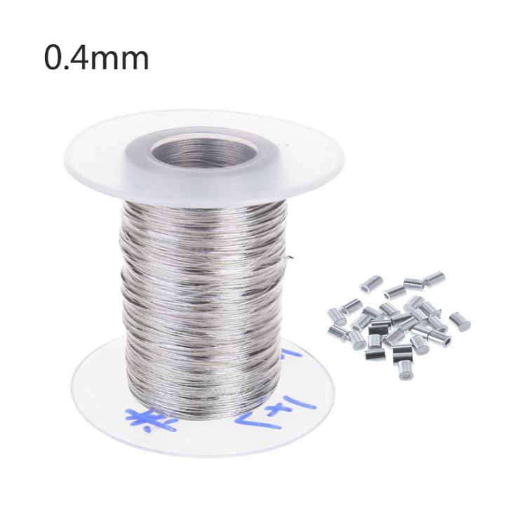 100m-304-stainless-steel-wire-rope-soft-fishing-lifting-cable-1-7-clothesline-with-30-aluminum-ferrules