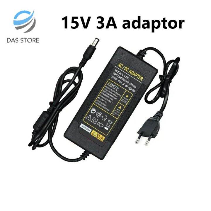 AC DC Charger 15V 3A 45W Cable Switching Adaptor 15 V 3 A with BUILD IN ...