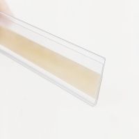 ₪◈✆ H2.2cm Plastic PVC Shelf Data Strips Clip Holder Merchandise Price Talker Sign Label Display Adhesive Tape on Back 100pcs