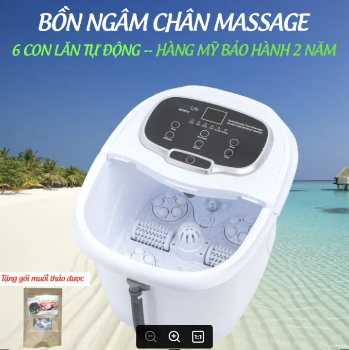 [BH 2 năm] Bồn Ngâm Chân, Massage Chân SereneLife SL12, Máy chậu ngâm chân massage xiaomi nước nóng