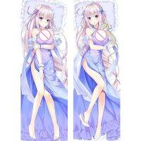 Re: ชีวิตจากโลกที่แตกต่างจากศูนย์น่ารัก Emilia โยนหมอนหมอนร่างกาย Dakimakura พีชผิวหมอน