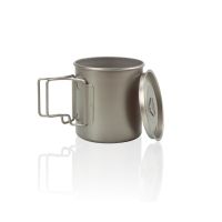 Special Offers 450ML Pure Titanium Folding Handle Outdoor Water Cup With Lid Coffee Cup Milk Cup Portable Household Water Cup Camping Mug