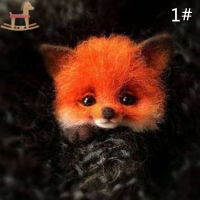 PCWFKEF 1ชุดไม่จบกระเป๋าสัตว์สัตว์เลี้ยงของเล่นขนสัตว์เข็ม felting สุนัขแมว Fox Felt