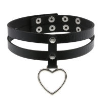 Harajuku หัวใจสีดำ Choker Punk สร้อยคอสำหรับสาว Goth Choker คอสเพลย์เครื่องประดับ Egirl Gothic อุปกรณ์เสริม