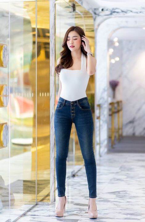 lona-jeans-กางเกงยีนส์ขาเดฟ-ผ้ายืดผู้หญิง-รุ่นl02-2-เป้าซิป-เนื้อผ้ายืดเยอะ-ใส่สบาย-เก็บสะโพก-ต้นขา-ทรงสวยเป๊ะ-กางเกงขายาว-กางเกงยีนส์ผญ