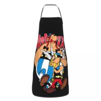 Asterix And Obelix Apron Cuisine Cooking Baking Gardening Bib Cafe Antifouling Pinafore for Men Women