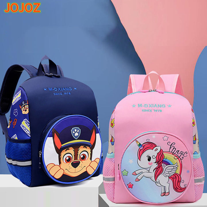 jojoz-กระเป๋านักเรียนอนุบาลเด็กในสตูดิโอกระเป๋าเป้สะพายหลังแบบพิมพ์ลายลายอุ้งเท้าสุดน่ารักสำหรับเด็กนักเรียนชายหญิง