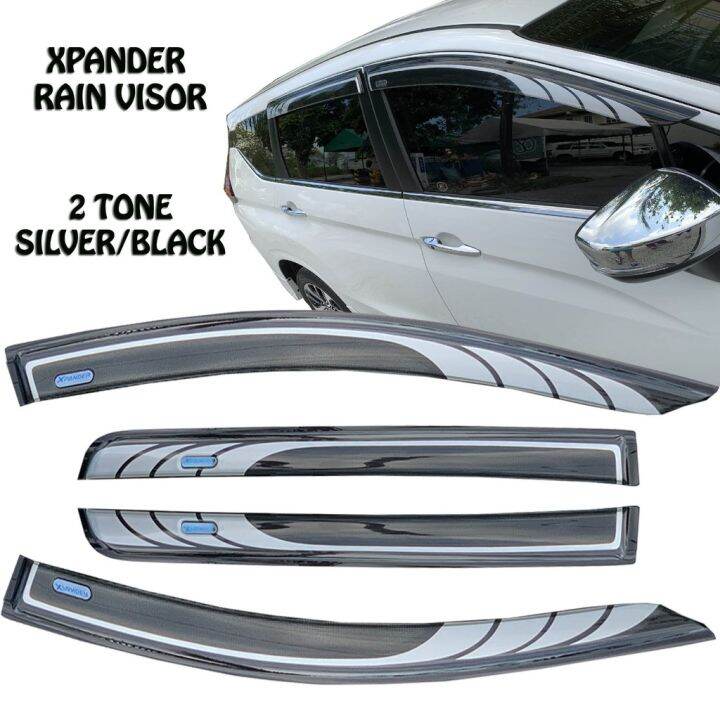 Mitsubishi Xpander Rain Sun Visor Aero Max Titanium Series 2 Tone