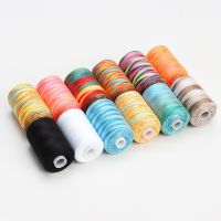 12Rolls 1000 Yards/Roll 40S/2 Polyester Thread for Sewing Machine  Section-dyed Rainbow Thread Hand Stitch Thread Knitting  Crochet