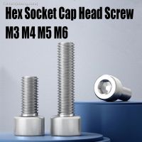 ▣☽ 10PCS M3 M4 M5 M6 6mm-45mm 201 Stainless Steel Hexagon Hex Socket Cap Head Screw Allen Bolt Screw Hardware Screw Fastener