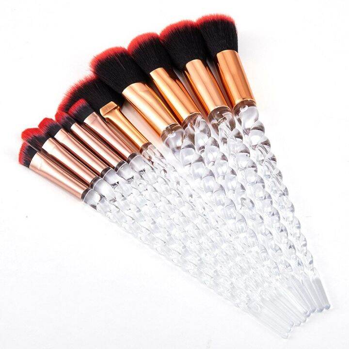 10-pcs-makeup-brush-set-crystal-threaded-handle-powder-foundation-blush-blending-cosmetic-beauty-make-up-brush-pincel-maquiagem-makeup-brushes-sets