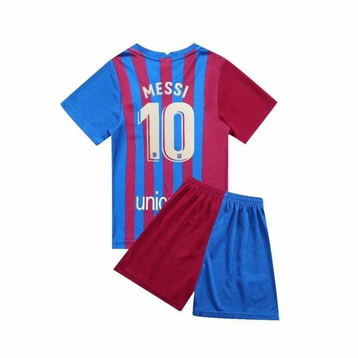 21-22 Season FC Barcelona Jersey Sets for Kids 10 Messi Children