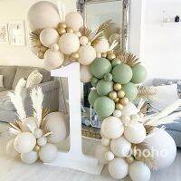 「 ANN Hardware 」ลูกโป่งสีขาวสีเบจ GarlandOrganicBalloons Arch Set อาบน้ำเจ้าสาว Baby 1st Birthday Decoration Wedding