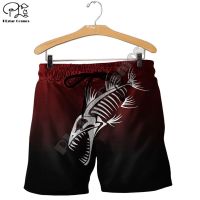 Fishing Hooked Mens Shorts Cool Fashional Summer Casual Shorts Harajuku 3D Printed Loose Beach Comfortable F23